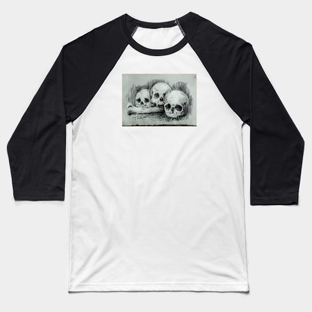 Mortem study Baseball T-Shirt by Loui Jover 